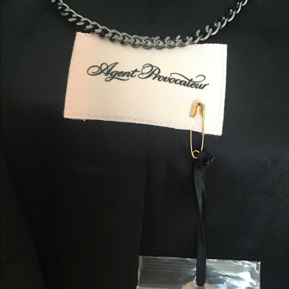 NWT Agent Provocateur Teo tuxedo jacket glitter size US 6. UK 10 - Picture 6 of 11